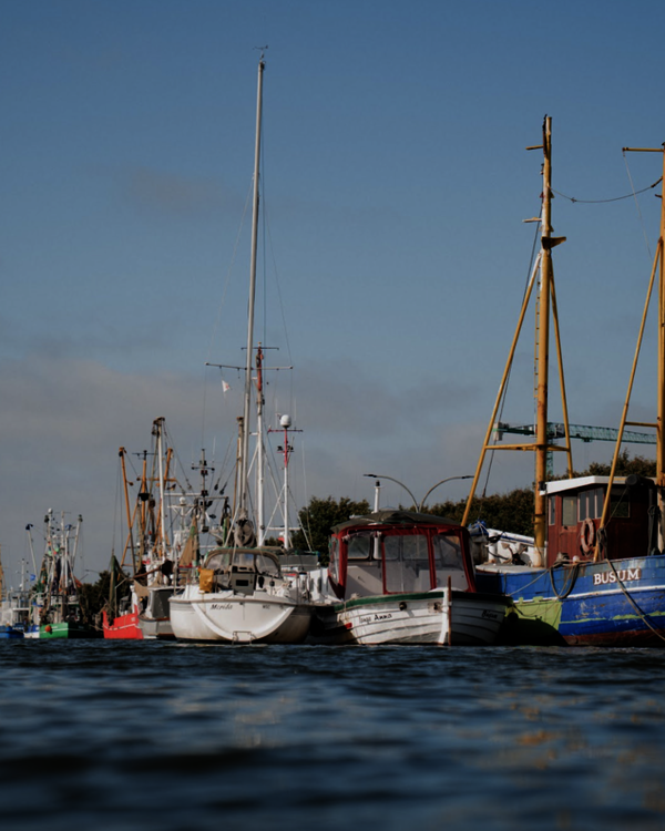 Schiffe im Hafen von Büsum an der Nordsee